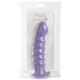 Maia Kendall Silicone Swirl Dong-Neon Purple 8"
