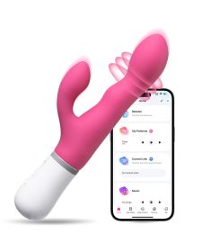 LOVENSE Nora Rabbit Vibrator with APP Control, Pink Vibrator Rabbit with Dual Motor, Clitoral Stimulator Dildo Massager, Sex Toys for Women with Smart
