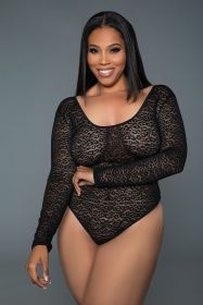 2353 The Wildest Bodysuit (Color: Black, size: Q)
