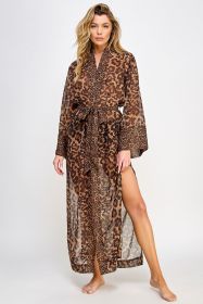 2484 Juliana Robe (Color: Leopard, size: L/XL)