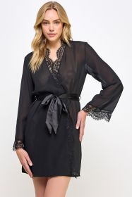 2493 Vivian Robe (Color: Black, size: S/M)