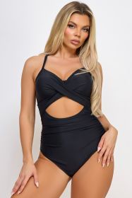 2516 Marilyn Swimsuit (Color: Black, size: M)