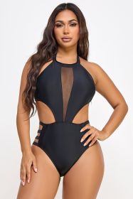 2523 Calista Swimsuit (Color: Black, size: M)