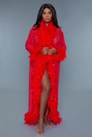 BW834 Glamour Robe (Color: Red)