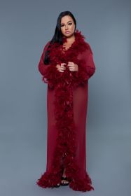 BW834 Glamour Robe (Color: Maroon)