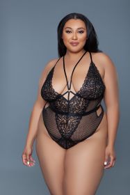 2267 Elise Bodysuit (Color: Black, size: L)